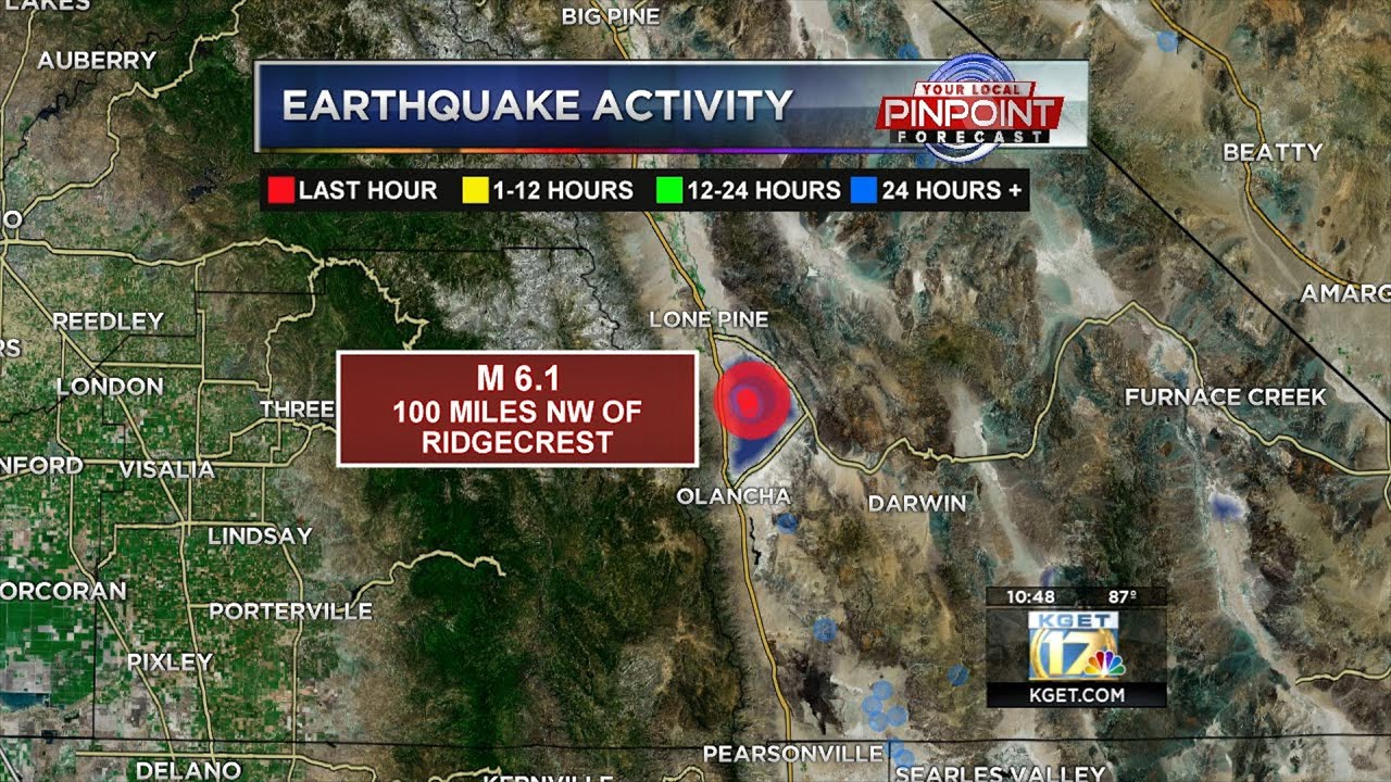5.8 magnitude earthquake in Inyo County felt in Bakersfield on