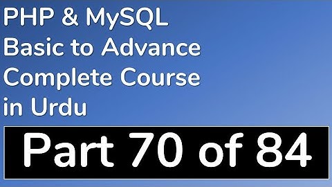 70 How to Update Data in MySQL in Urdu - PHP & MySQL Tutorial in Urdu (Basic to Advance)