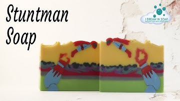 🎪🎡Making Stuntman cold process soap 🎡🎪Soap dough embeds. Circus series soap.