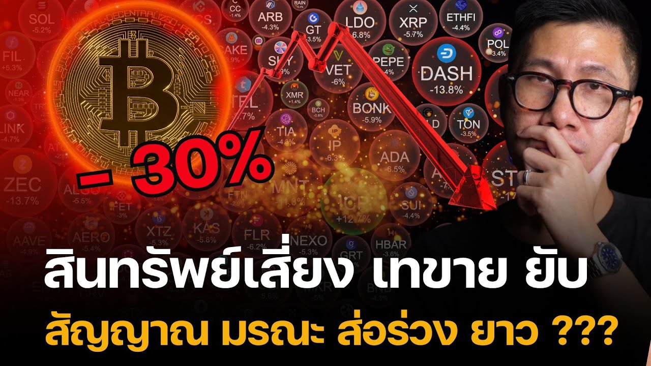 ทำไม ทุกอย่าง โดนเท ขายหนัก BITCOIN ยับ เผยสัญญาณ "มรณะ" ส่อร่วงยาวถึงปี 2026!  ??? โอกาส ????????