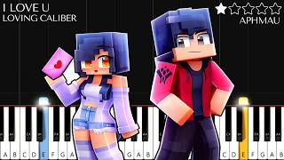 I Love U - Loving Caliber [Aphmau] (Easy Piano Tutorial) screenshot 2
