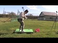 【パークゴルフのショット練習】ロブショットで３０ｍ先の的を狙う