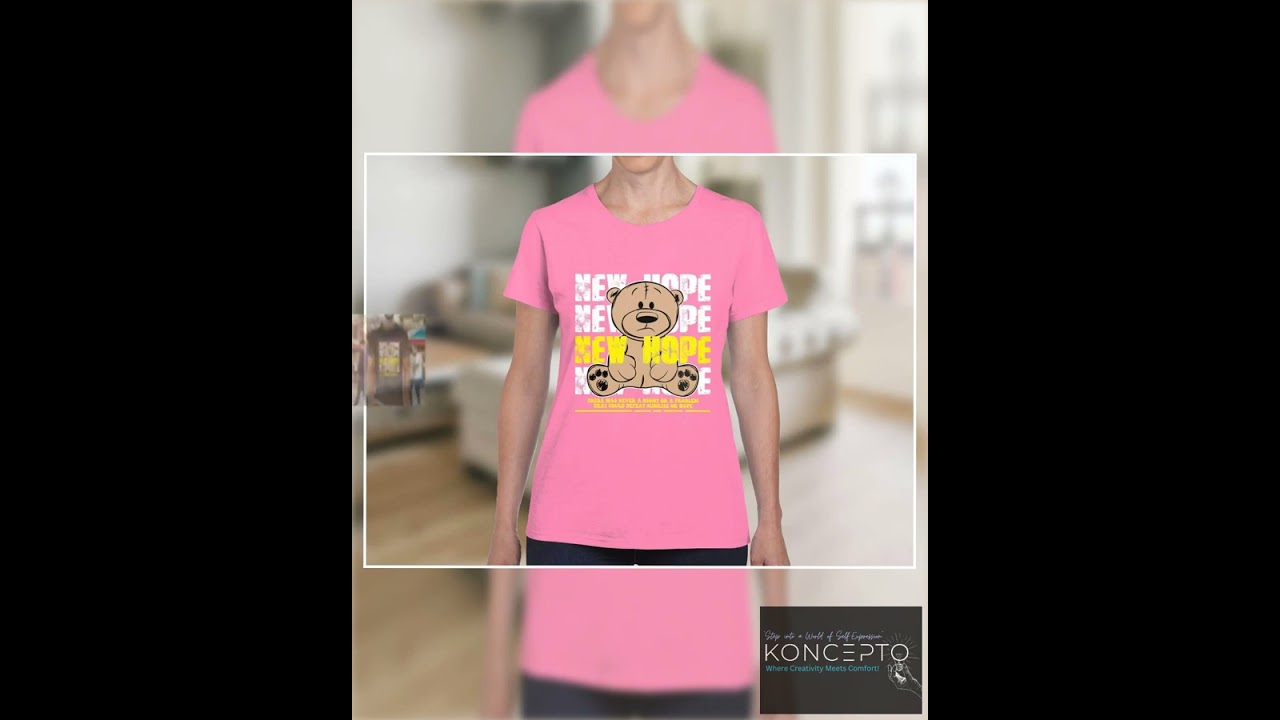 Cute Teddy Bear with New Hope Quote T-Shirt, Motivational Bear Graphic Tee, Inspirational Sunrise...