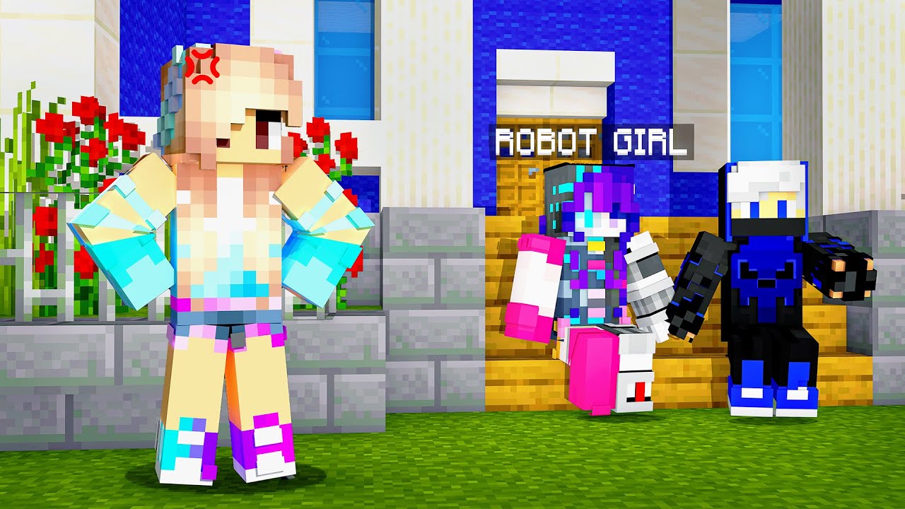 😂 I Made a Robot Girlfriend to Troll my Friend in Minecraft..