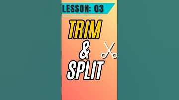 How to Trim and Split clips in Inshot - Lesson 03 Inshot Tutorial #inshot