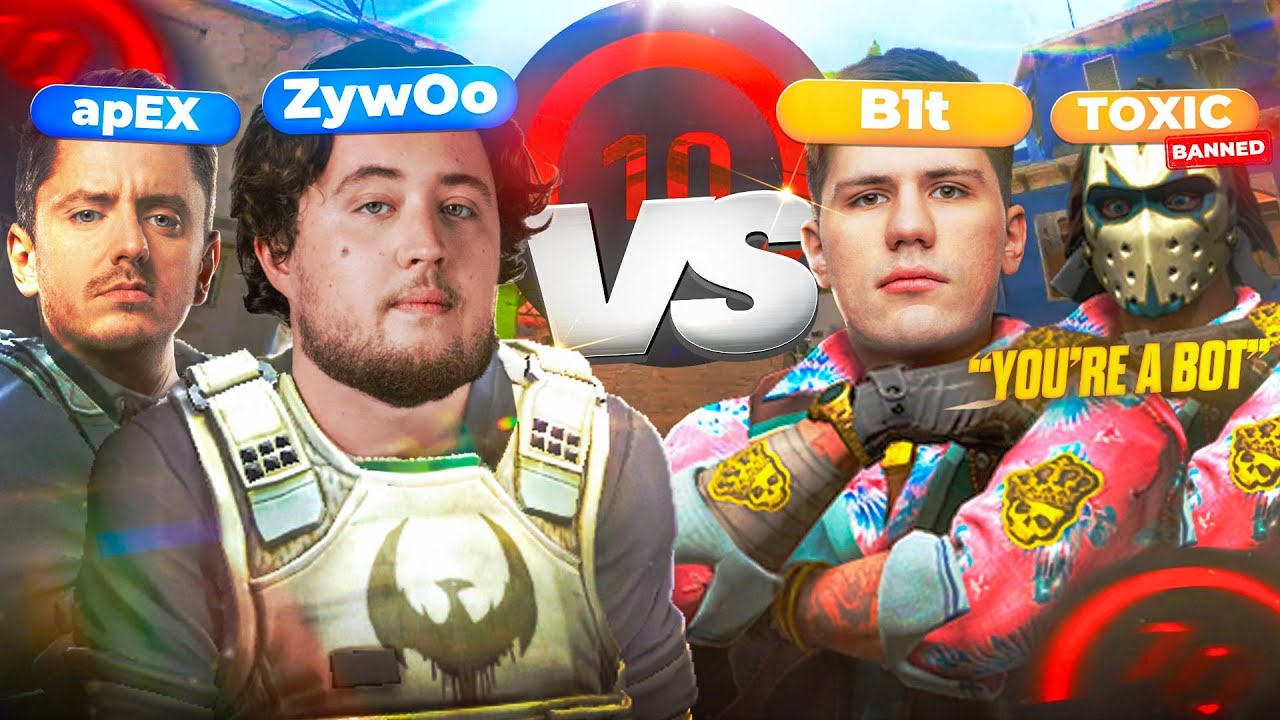 ZYWOO & APEX vs B1T AND THE MOST TOXIC FACEIT PLAYER ?!! - YouTube