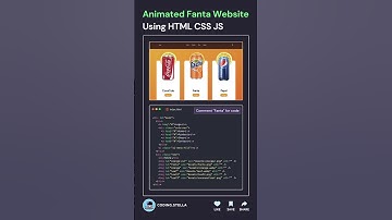 🍊 Animated Fanta Website using HTML CSS #shorts #website