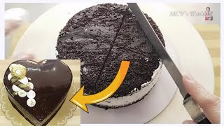 ROUND Cake to HEART SHAPED Chocolate Cake | Valentine's Day Cake | by MCV's World