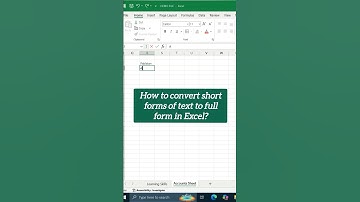 How to Convert Short Form to Full Form Using AutoCorrect Option in Excel.#excel #autocorrection