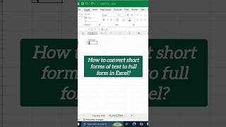 How to Convert Short Form to Full Form Using AutoCorrect Option in Excel.#excel #autocorrection