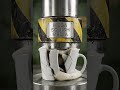 Hydraulic Press Crushing Coffee Mug with Foam | Mega Squish Media| #satisfyingvideo #asmr #shorts