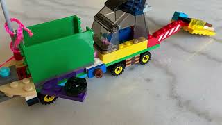 Arthur’s Lego Creations-067: work train with snow plow; work train connecting the subway car.