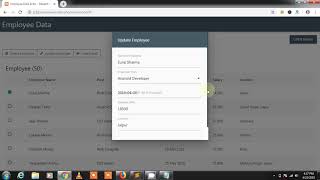 Employee Data Entry Project in Codeigniter Ajax with Source Code