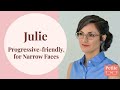 Introducing Julie:  Progressive-friendly glasses for small faces, narrow faces.