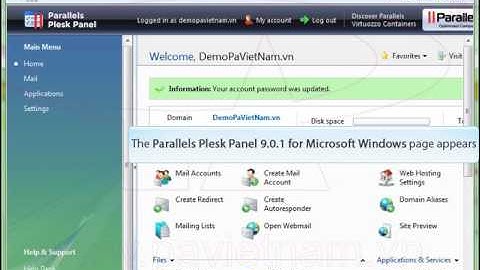 Hướng dẫn - Thay đổi mật khẩu Hosting và FTP hosting Plesk 9.x | P.A Việt Nam