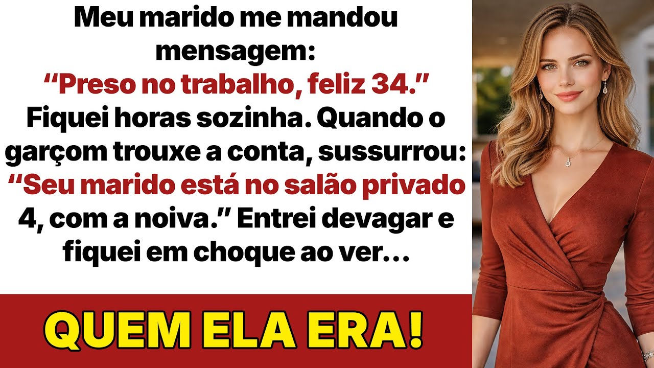 Meu marido disse que trabalhava. O garçom falou: “Mesa 4, com a noiva.” Fui embora…