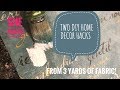 TWO DIY home decor hacks from 3 yards of fabric! -Faux Throw & fabric wall art!! TWO DIY home decor hacks from 3 yards of fabric! -Faux Throw & fabric wall art!!