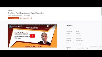 🔥100%🔥💥WEEK 6💥MACHINERY FAULT DIAGNOSIS AND SIGNAL PROCESSING  ASSIGNMENT SOLUTION💥
