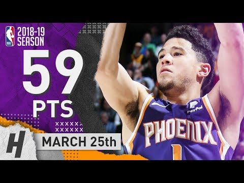 Devin Booker EPIC Full Highlights Suns vs Jazz 2019.03.25 - 59 Pts, 4 Ast, 4 Reb!