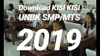 Ternyata beginii cara download KISI KISI UN SMP/MTS  2018-2019