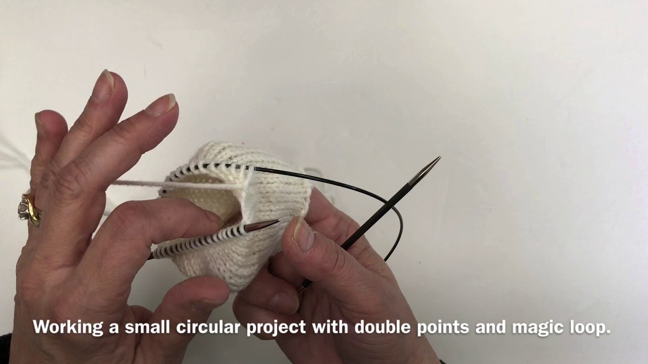 Knitting with double pointed needles or Magic loop - YouTube