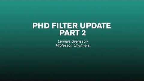 PHD Filter Update Part 2