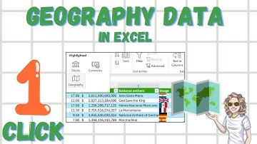 ONE CLICK to add Geographical Data In Excel