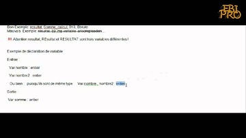 FBI PRO algorithme part 2 - Les variables et les constantes (DARIJA)