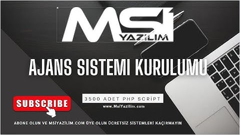 Ajans sistemi kurulumu theajans msiftp com tr php script kurulumu