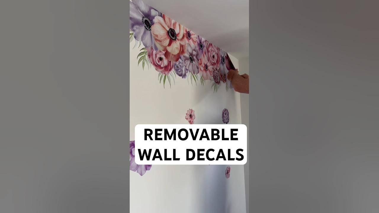 Applying and removing wall decals ASMR style wallsticker nurserydecor