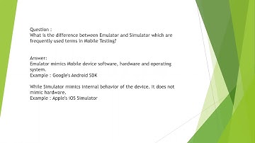 Mobile Automation Testing. Emulator/Simulator