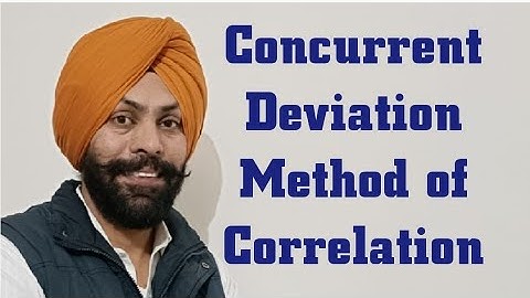 Concurrent Deviation Method for finding coefficient of correlation/haben Sie Institute