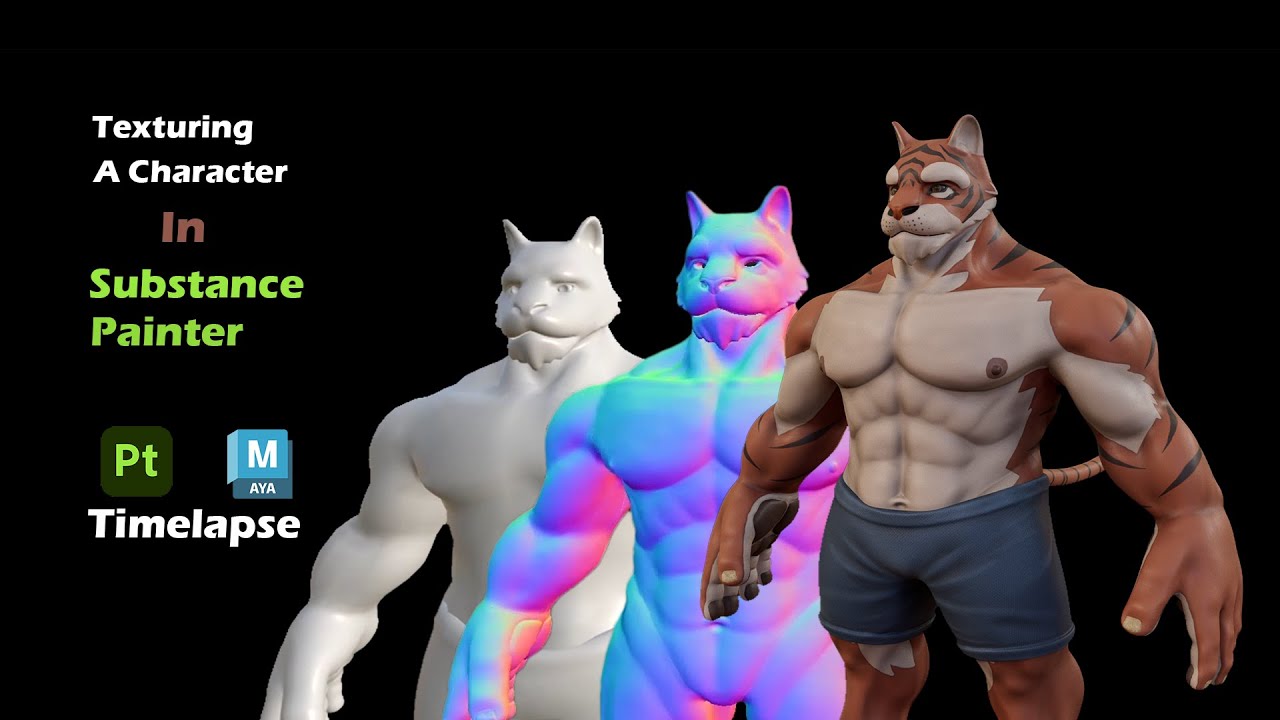 Texturing A Character In Substance Painter Timelapse - YouTube