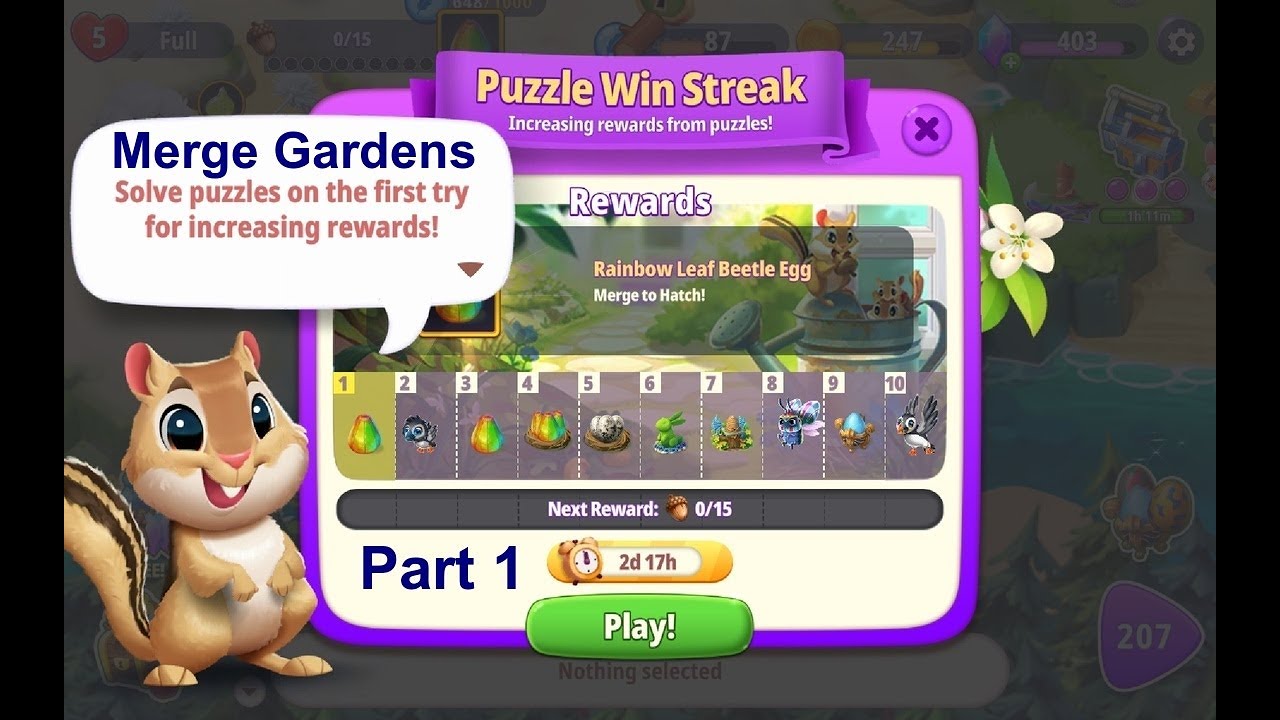 Merge Gardens Puzzle streak event