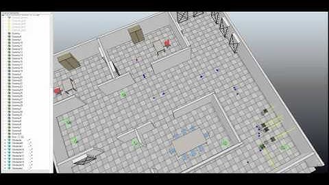 Boids model 5 quadrotors swarm