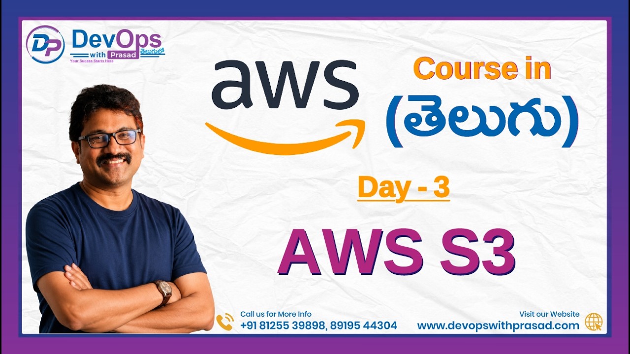 AWS Course In తెలుగు | Day 3 | AWS Basic to Advanced Level | AWS S3 Or Amazon S3 | DevOpswithPrasad