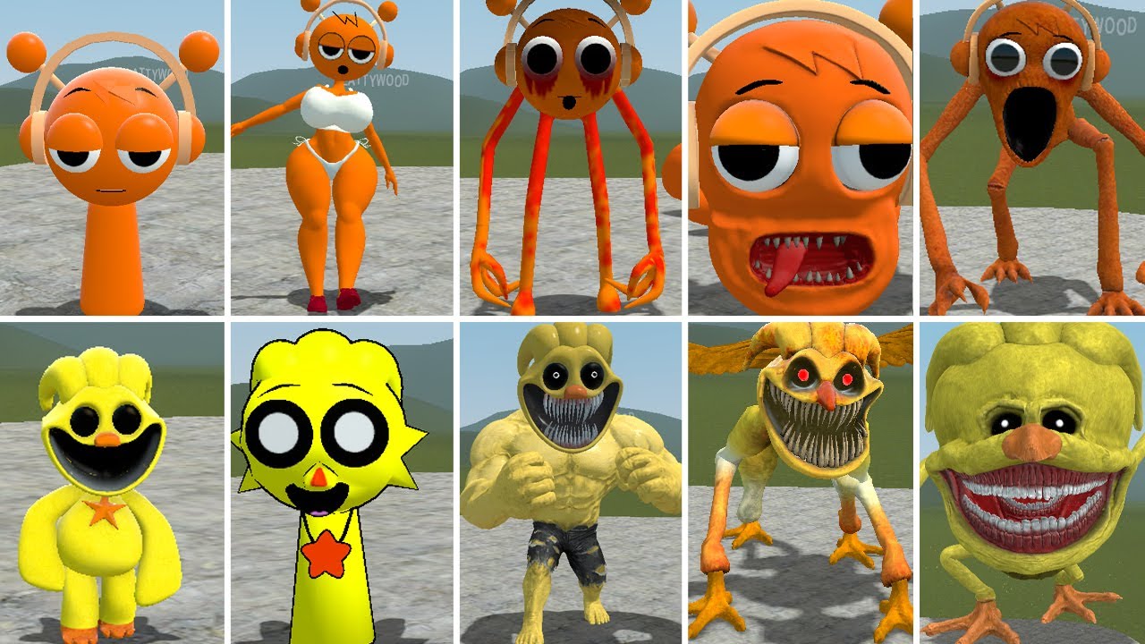 ALL NEW ZOOCHOSIS PINKI OREN 1-5 VS ALL POPPY PLAYTIME CHICKEN CHAPTER 3 MECHATITAN ? in Garrysmod,.