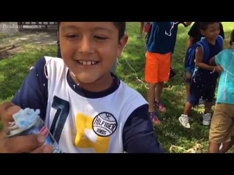 Blackburn students silly string the principal