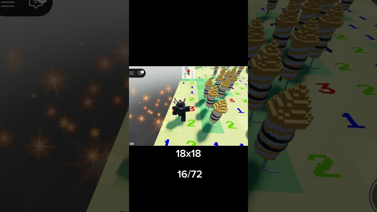 Roblox bLockerman’s Minesweeper 18x18 16/72 