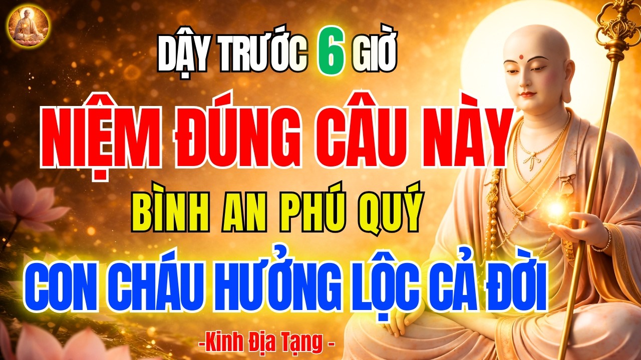 Địa Tạng Bồ Tát Dạy 1 Câu Niệm Trước 6h Sáng 🙏 Nghiệp Tan, Phước Đến, Tài Lộc Dần Hanh Thông