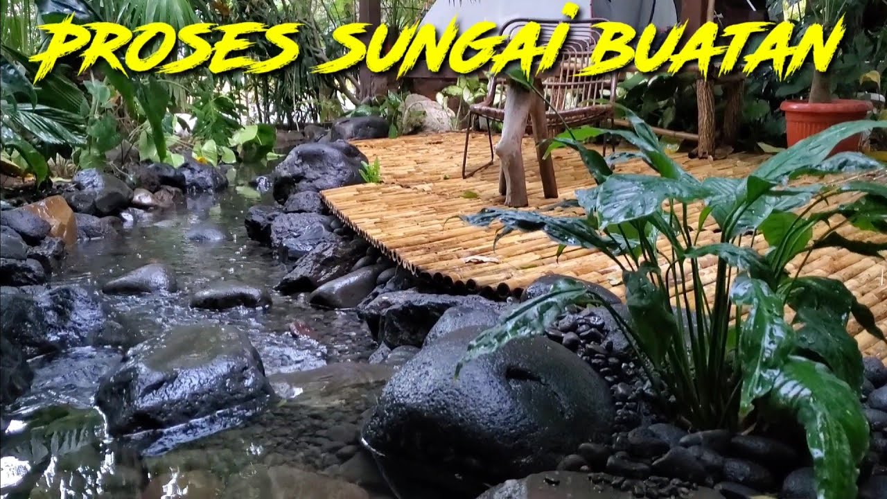 Proses pembuatan sungai 30 meter