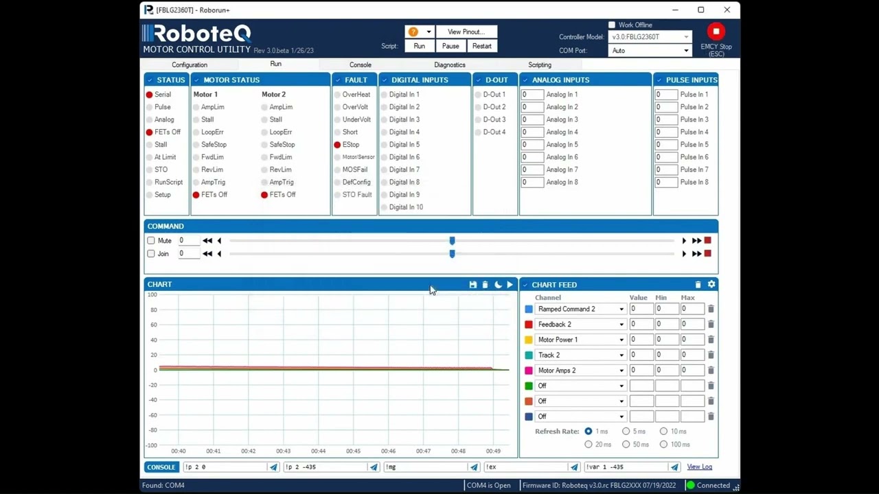 Nidec RoboteQ Drive OPEN LOOP