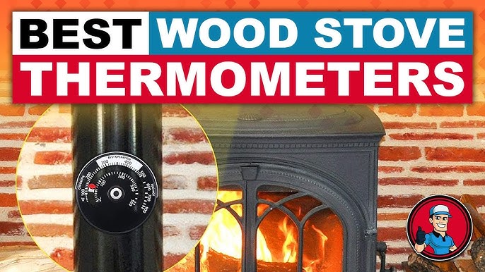 JossaColar Wood Stove Thermometer Magnetic Stove Pipe Thermometers Stove  Temperature Gauge Fireplace Thermometer Flue Thermometer for Avoiding Stove