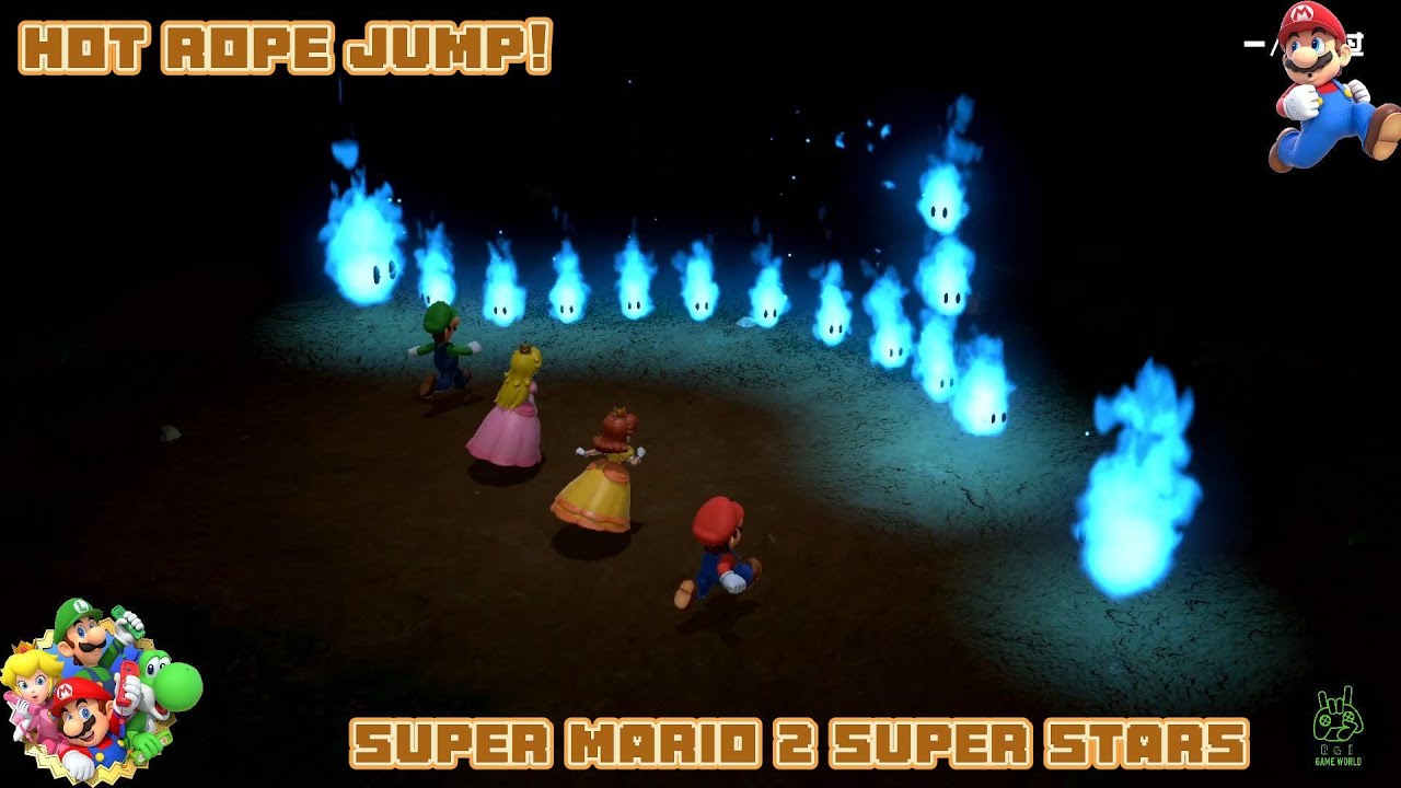 Hot Rope Jump | Mario Superstars | B & J Game World - YouTube