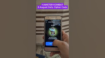 Hamster Kombat 6 August Daily Cipher Code #shorts #hamsterkombat #dailycipher