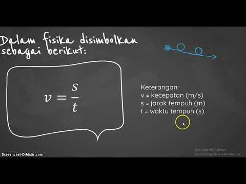 Video: Berapakah kecepatan dalam fisika untuk kelas 9?