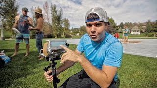 Filming with a Smartphone Behind The Scenes - Lawn Mower Slip N Slide!