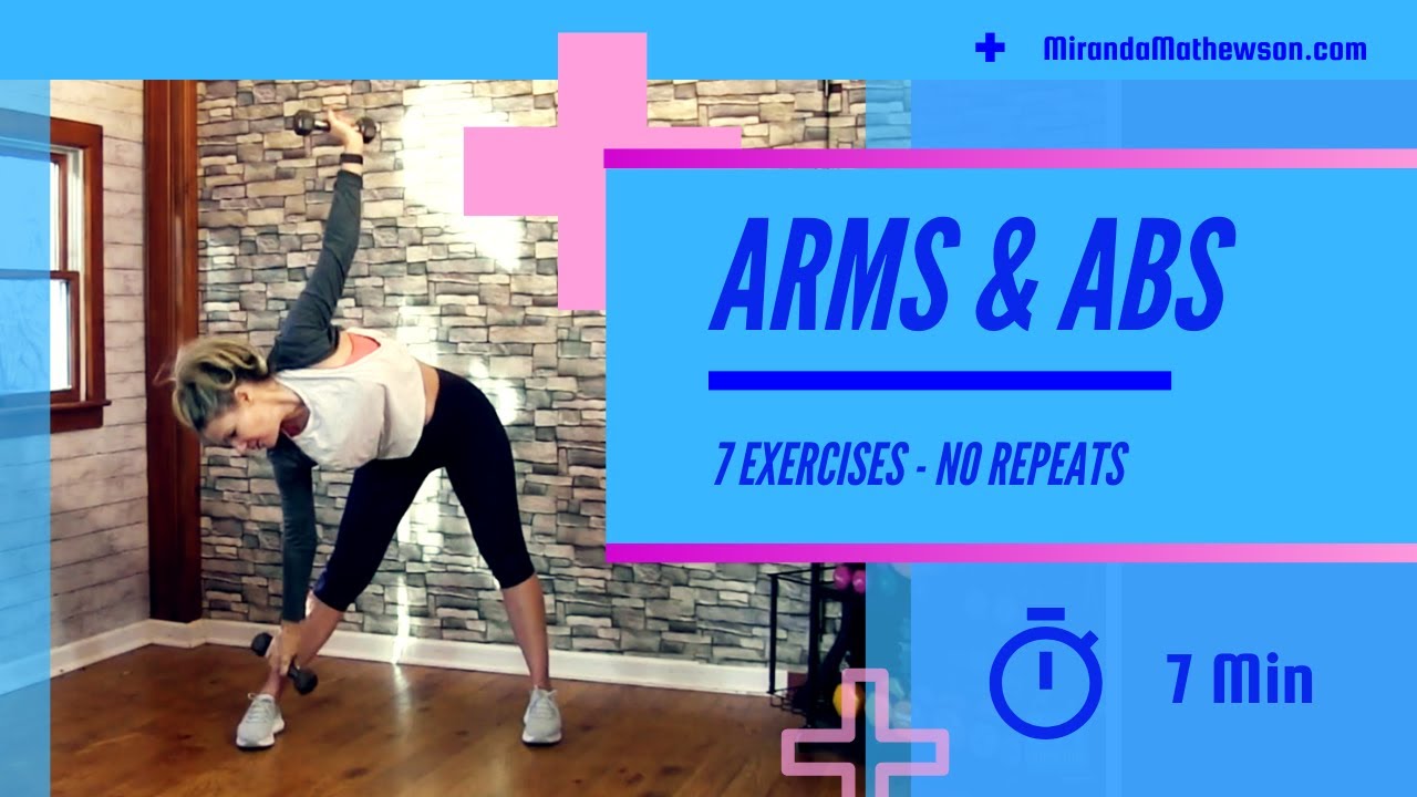 Arms + Abs Combo — No Repeats, No Jumping, Follow Along