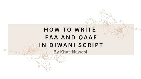 how to write faa and qaaf in diwani script #arabiccalligraphy #calligrphylearning #tutorial #art 