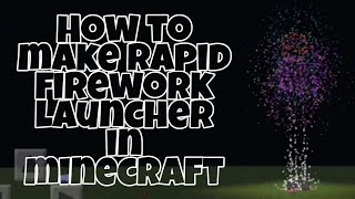 How to make rapid firework launcher in minecraft (Java/Bedrock) | Super Easy